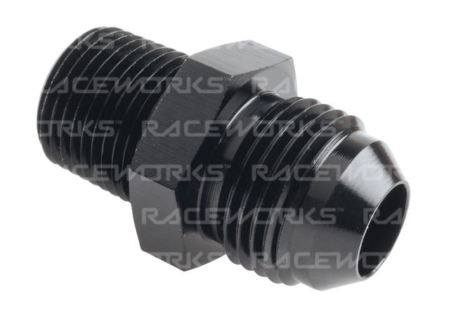 Raceworks An-8 Male Flare To Npt 3/8" Straight