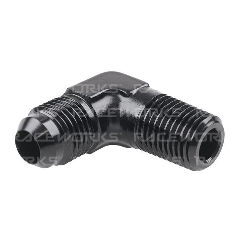 Raceworks An-4 Male Flare To Npt 1/8" 90 Deg
