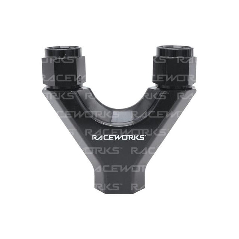 Raceworks Y Block 2X Female An-6 Swivels 1X An-8 O-Ring