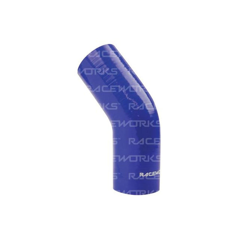 Raceworks Silicone 45 Elbow 3" (76mm) Blue