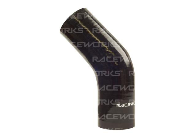 Raceworks Silicone 45 Elbow 3" (76mm) Black