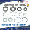 Black and silver rack and pinion seal kit with seals washers and hex nut for ford territory 2004-2011