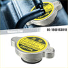 Silver metal radiator cap for toyota 4runner 2003-2023 with yellow black caution warning label visible