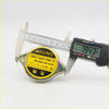 Yellow and black metallic radiator cap for toyota trekker hilux surf sr5 1981-1989 with warning labels in multiple languages
