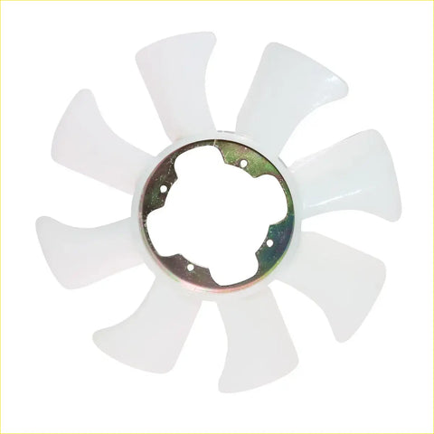 Radiator cooling fan with white plastic blades and metallic hub for nissan datsun 720 ute king cab sd25 1980-1986