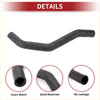 Black rubber radiator hose with curved design for Toyota FJ Cruiser 4.0L 2007-2014 shown from back side