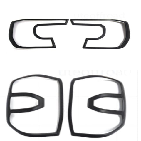 Ford Ranger (2022-2023) Matte Black Headlight & Taillight Covers
