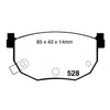 RDA GP Max Brake Pad Set Rear RDB284