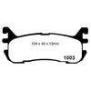 RDA GP Max Brake Pad Set Rear RDB1291