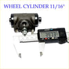 Black metal rear brake cylinder for mitsubishi galant sigma 1983-1988 measured at 11/16 inch diameter
