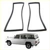 Black rubber rear corner weatherstrip set for nissan patrol safari y60 van shown on white toyota land cruiser window seal