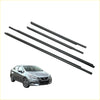 Black plastic rear door belt molding strips for nissan sylphy in a set for almera versa latio sunny visible from back side