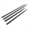 Four black rubber rear door belt molding seals for nissan almera versa latio sunny with smooth tapered ends