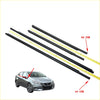 Black plastic rear door belt molding strips for nissan almera versa latio sunny with tape showing 66 cm and 97 cm lengths