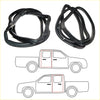 Black rubber rear door weatherstrip seals for toyota hilux rn85 yn86 ln105 rn106 ln108 pickup truck doors back side view