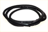 Black rubber rear door weatherstrip seal with ridged texture coiled for datsun nissan sentra sunny b12 gxe