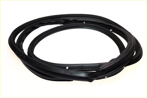 Black rubber rear door weatherstrip seal with ridged texture coiled for datsun nissan sentra sunny b12 gxe
