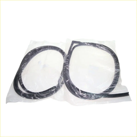 Black rubber rear door weatherstrip seals x2 in clear bags for Nissan Datsun Sunny Sedan B110 1970-1973