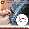 Rear fog lights socket wiring for toyota prado 4000 2700 with black and red wire harness and white plastic connector