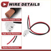 Rear fog lights socket wiring for toyota prado 4000 2700 with red and black insulated wire copper core and white connector