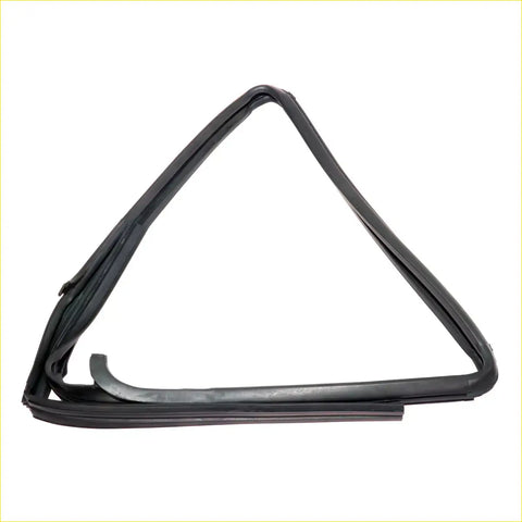 Black rubber rear glass run channel for Toyota Hilux 1988-1997 with triangular shape and reinforced edges