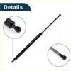 Black metal gas spring with spherical ends and cylindrical body for rear hatch lift supports toyota highlander 2001-2007