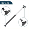 Black metal rear hatch lift supports with adjustable mounting brackets for toyota land cruiser 2008-2021