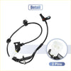 Rear left abs sensor for toyota hilux viii pickup with black plastic housing two-pin connector and coiled cable