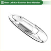 Chrome finished rear left exterior door handle with sleek elongated oval design for toyota land cruiser 2008-2021 back view