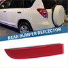Rear left side bumper reflector for toyota rav4 2006-2012 red rectangular with textured surface and curved edges back side view