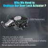 Black plastic and metal rear liftgate door lock actuator motor with silver cylinder for Toyota RAV4 2013-2018