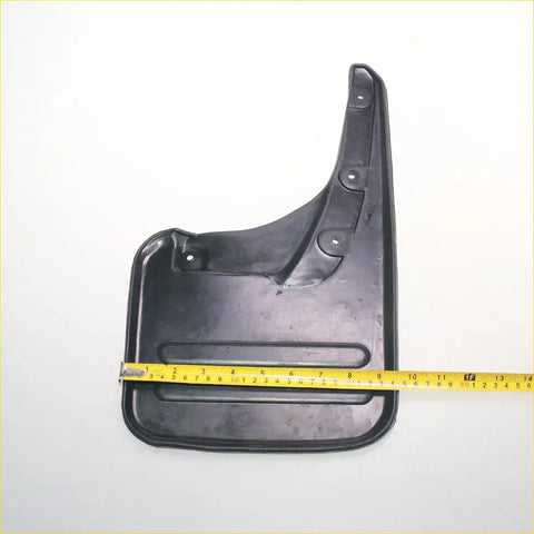 Black rubber rear mudguard mud flap with molded contours and mounting holes for Toyota Hilux SR5 KUN26 2005-2015