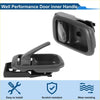 Black plastic rear right passenger side interior door handle for toyota tundra with smooth ergonomic grip and mounting bracket