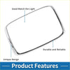 Chrome finished rectangular car side mirror housing with rounded corners for rear row headlight trim bezel toyota tundra