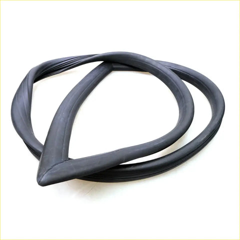 Black rubber rear side window weatherstrip with smooth flexible texture and reinforced edges for nissan datsun bluebird 510 wagon