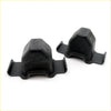 Black rubber engine mount brackets of rear spring bumper for Toyota Hilux Revo 2015-2023 shown from back side