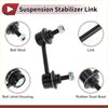 Black rear stabilizer bar links with chrome ball studs and rubber dust boots for 2013-2018 toyota rav4