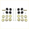 Black rubber bushings with brass metal washers and bolts in a rear stabilizer link rods kit for toyota hilux models