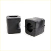 Black rubber rear stabilizer shaft bushing with square shape and central hole for nissan cedric gloria y30