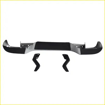 Black metal rear step bumper guard with curved ends and brackets fit for toyota hilux tgn kun ggn 2005-2015 back view