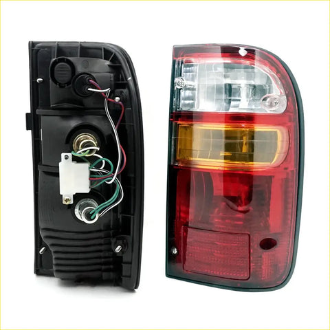 Rear tail light assembly for toyota hilux ln154 ln169 ln172 kzn165 d4d with red and amber led and black plastic housing