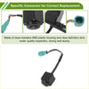 Black abs plastic rear view backup camera for Toyota Land Cruiser 2017-2021 with clear lens and teal connector housing