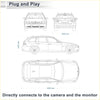 Black and white line drawing of bmw 3 series touring showing back side for rear view camera adapter wire harness cable