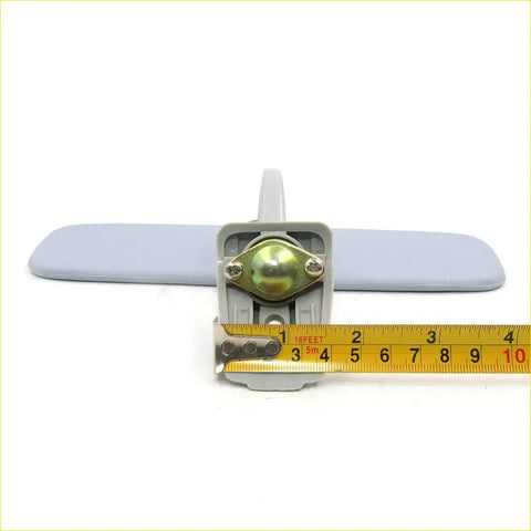 Rear view mirror for datsun nissan 620 ute 1972-1979 showing gray plastic car door handle with metallic hinge mechanism back side