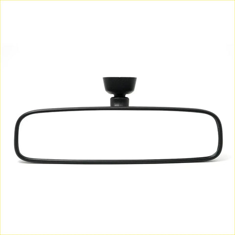 Black plastic rear view mirror with sleek rectangular frame and mounting base for Toyota Hilux 2005-2015 models