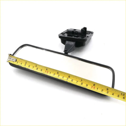 Black plastic rearview mirror for Toyota Hilux Surf 1997-2006 with rectangular reflective surface and mounting bracket visible
