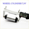 Rear wheel brake cylinder for toyota hilux 2012-2015 silver metal with black rubber end caps measured 7/8 inches