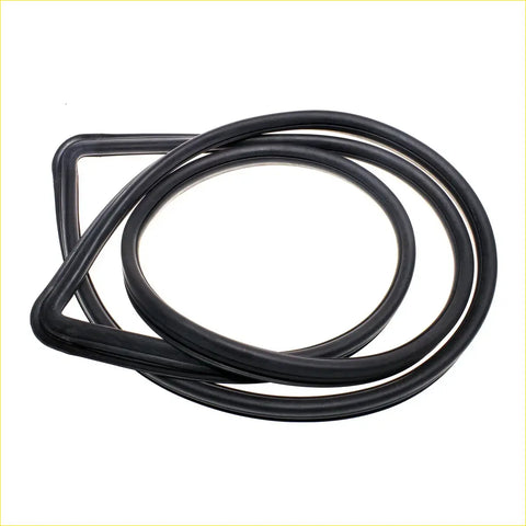 Black rubber gasket seals in circular and triangular shapes for rear window weatherstrip on mitsubishi triton l200 strada