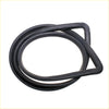 Black rubber rear window weatherstrip seal for mitsubishi triton storm strada 1996-2006 shown from back side