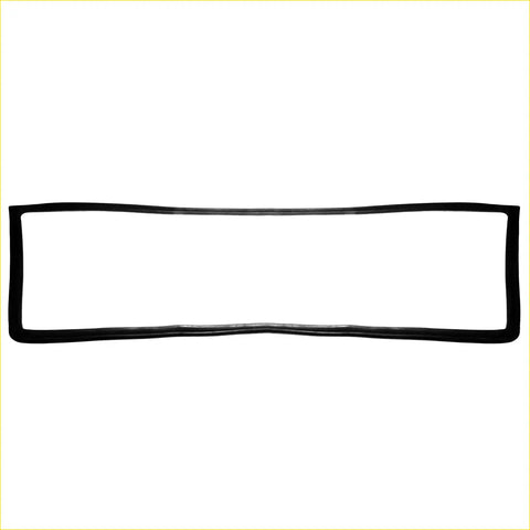 Black rubber rear windshield seal for nissan datsun d21 navara 1986-1997 with a slightly curved rectangular shape